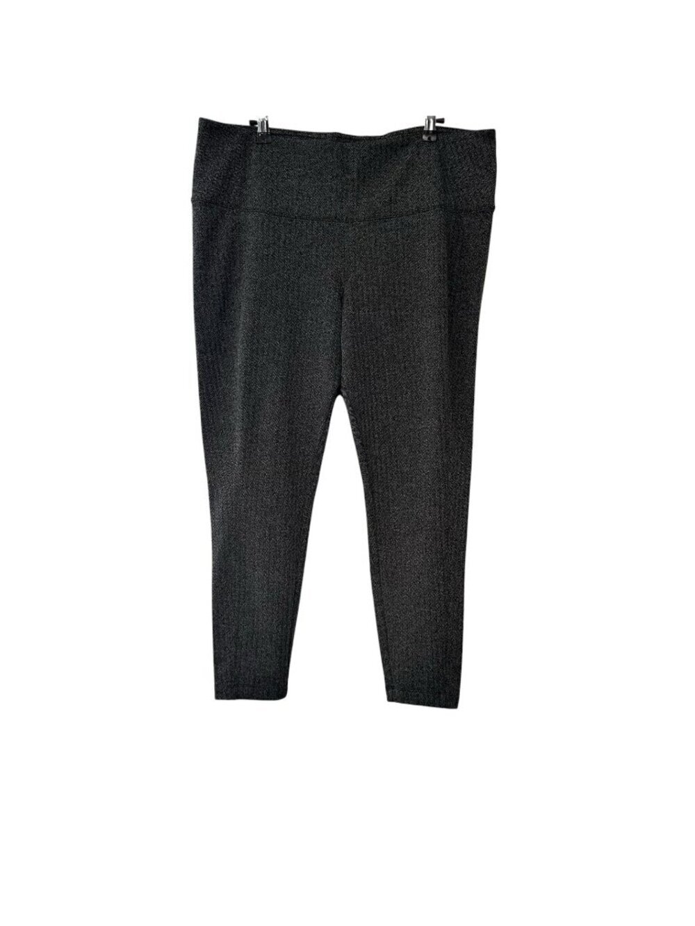 Athleta DeLancey Herringbone Tight Gray Back Zip Pockets Women's 1X